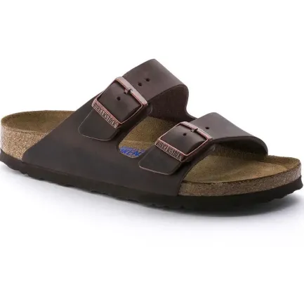 Clearance Arizona Soft Footbed Oiled Habana Leather - Womens Women Women's Sandals