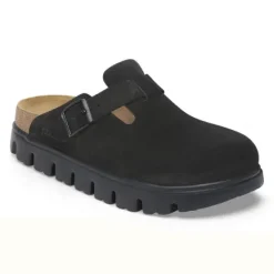 Best Boston Chunky Women's Black Suede Clog Women Women's Shoes