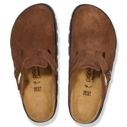 Outlet Boston Chunky Women's Dark Tea Suede Clog Women Women's Shoes