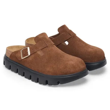 Outlet Boston Chunky Women's Dark Tea Suede Clog Women Women's Shoes