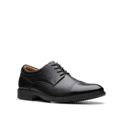 Sale Eldridge Cap Black Leather Dress Shoe Men's Shoes