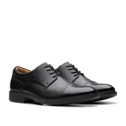 Sale Eldridge Cap Black Leather Dress Shoe Men's Shoes