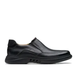 Discount Men's Un Briley Step Black Leather Slip-On Men's Shoes