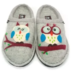 Clearance Olivia Cute Owl Boiled Wool Slipper Women Women's Slippers