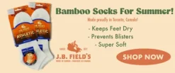 Clearance JB Fields Bamboo Featherweight Ankle 3-Pack (Large) Socks