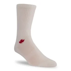 Discount Canadian Bamboo Crew Sock White Socks