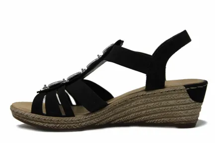 New Ladies 624B4-00 Decorative Wedge Sandal Women Women's Sandals