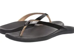 Outlet Ho'opio Women's Sandals - Black Patent Women Women's Sandals