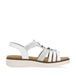 Clearance D2073-80 White Women's Elastic Sandal Women Women's Sandals