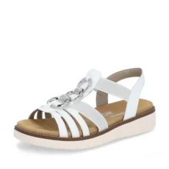 Clearance D2073-80 White Women's Elastic Sandal Women Women's Sandals