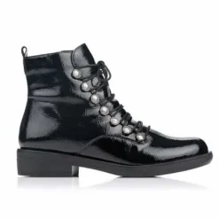 Best R4974-01 Stylish Patent Look Ankle Boot Women Women's Boots