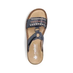 Clearance 60842-14 Navy Women's Slide Sandal Women Women's Sandals