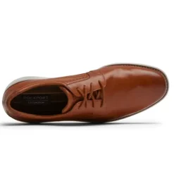 Online Total Motion Craft Plain Toe Brown Leather Shoe Men's Shoes