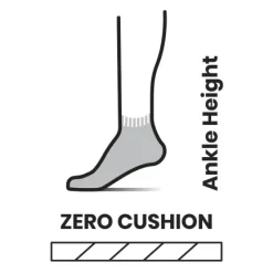 Outlet Men's Run Zero Cushion Ankle Sock Socks
