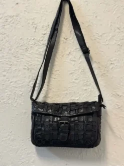 Best Leather Handbag Lala Black Woven Handbags