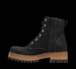 Outlet Toas Main Street Black Rugged Women Women's Boots